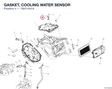 GASKET, COOLING WATER SENSOR 78811041A diagram position