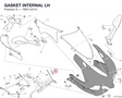 GASKET INTERNAL LH 78811221A diagram position