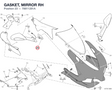 GASKET, MIRROR RH 78811281A diagram position