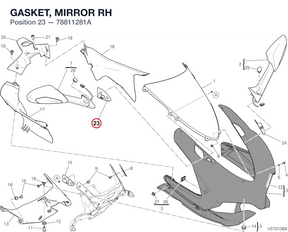GASKET, MIRROR RH 78811281A diagram position