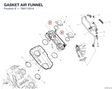 GASKET AIR FUNNEL 78811301A diagram position