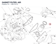 GASKET FILTER, AIR 78811371A diagram position