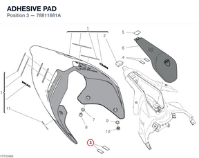 ADHESIVE PAD 78811681A diagram position