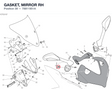 GASKET, MIRROR RH 78811951A diagram position