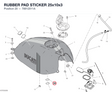 RUBBER PAD STICKER 25x10x3 78812011A diagram position