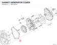 GASKET GENERATOR COVER 78812301A diagram position