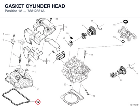 GASKET CYLINDER HEAD 78812351A diagram position