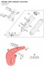 Diagram preview: Header with catalytic converter (55705009000)