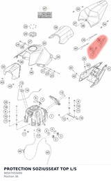 Diagram preview: PROTECTION SOZIUSSEAT TOP L/S (90507055000)