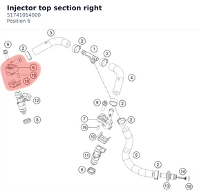 Diagram preview: Injector top section right (51741014000)