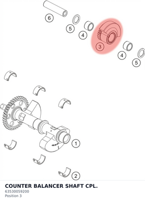 Diagram preview: COUNTER BALANCER SHAFT CPL. (63530059200)