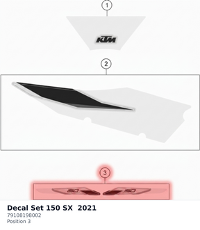 Diagram preview: Decal Set 150 SX  2021 (79108198002)