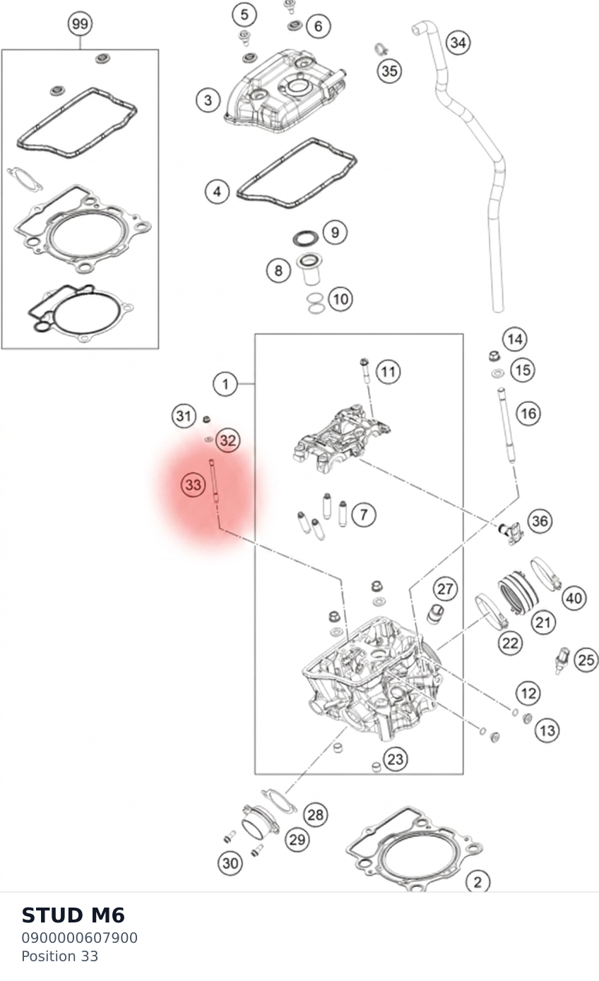 Diagram preview: STUD M6 (0900000607900)