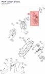 Diagram preview: Mask support preass. (A60714010033)