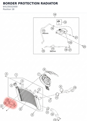 Diagram preview: BORDER PROTECTION RADIATOR (64135032000)
