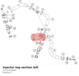 Diagram preview: Injector top section left (51741013000)