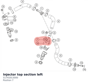 Diagram preview: Injector top section left (51741013000)