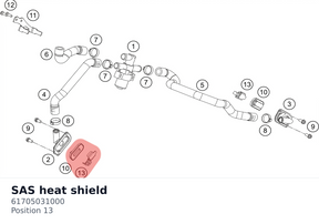 Diagram preview: SAS heat shield (61705031000)