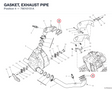 GASKET, EXHAUST PIPE 79010151A diagram position