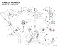 GASKET, MUFFLER 79010171A diagram position