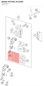 Diagram preview: BRAKE PISTONS 30/32MM (60013083000)