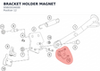 Diagram preview: BRACKET HOLDER MAGNET (95803034000)