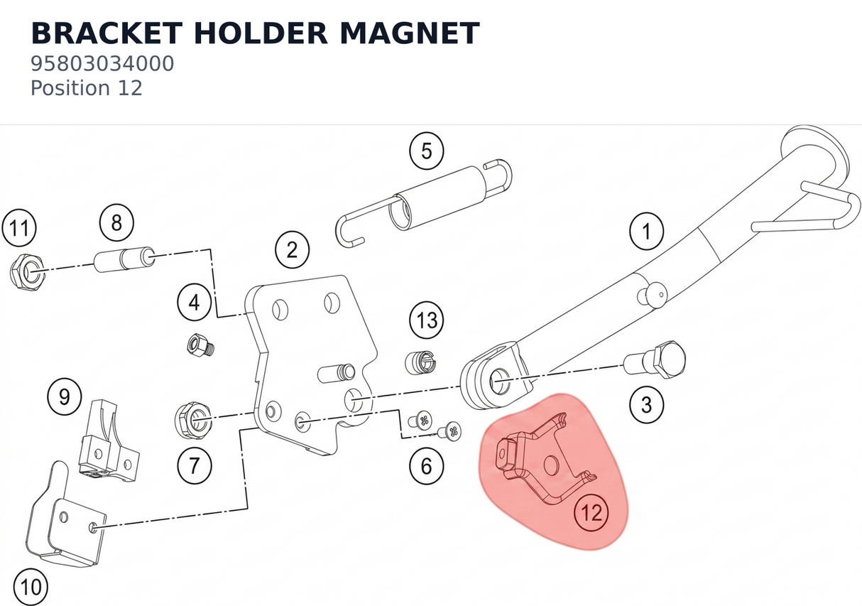 Diagram preview: BRACKET HOLDER MAGNET (95803034000)