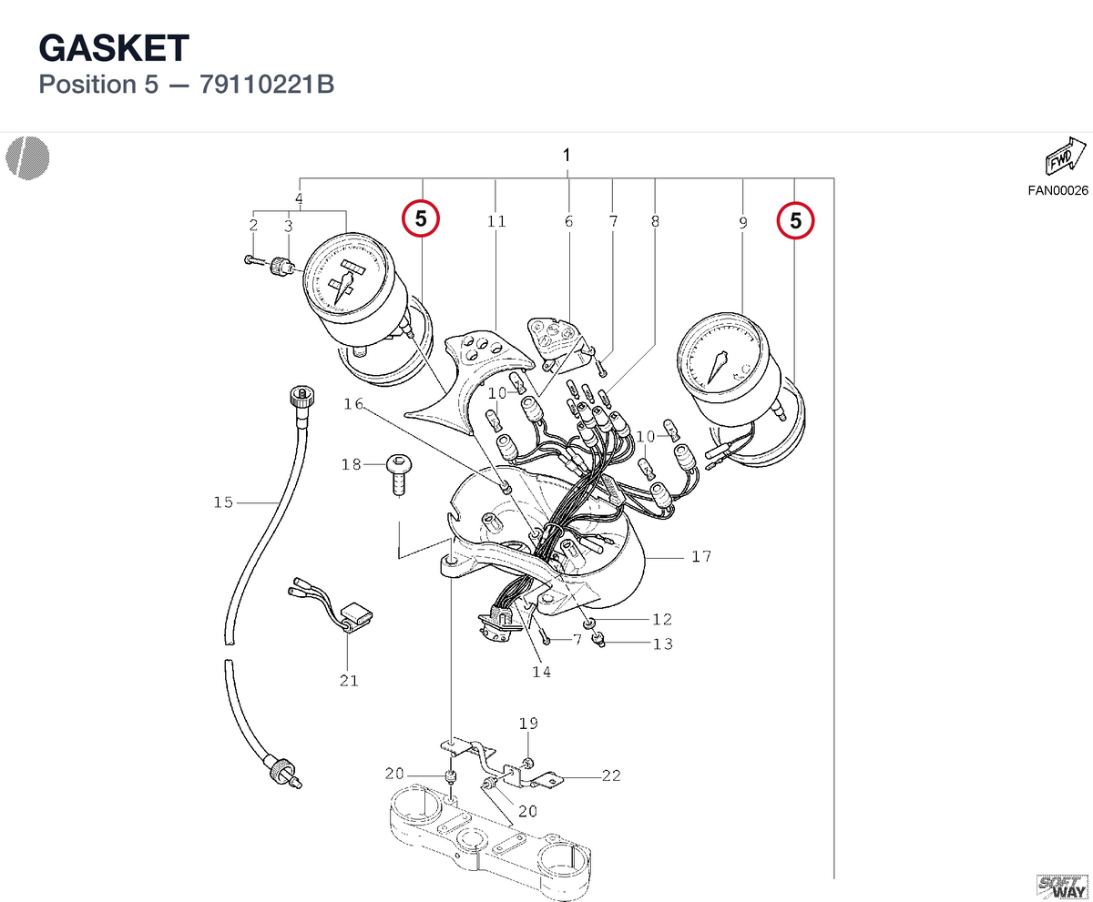 GASKET 79110221B diagram position