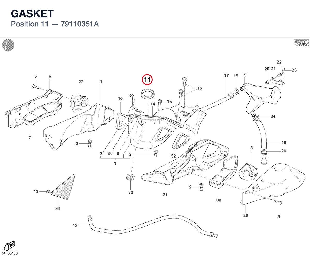 GASKET 79110351A diagram position