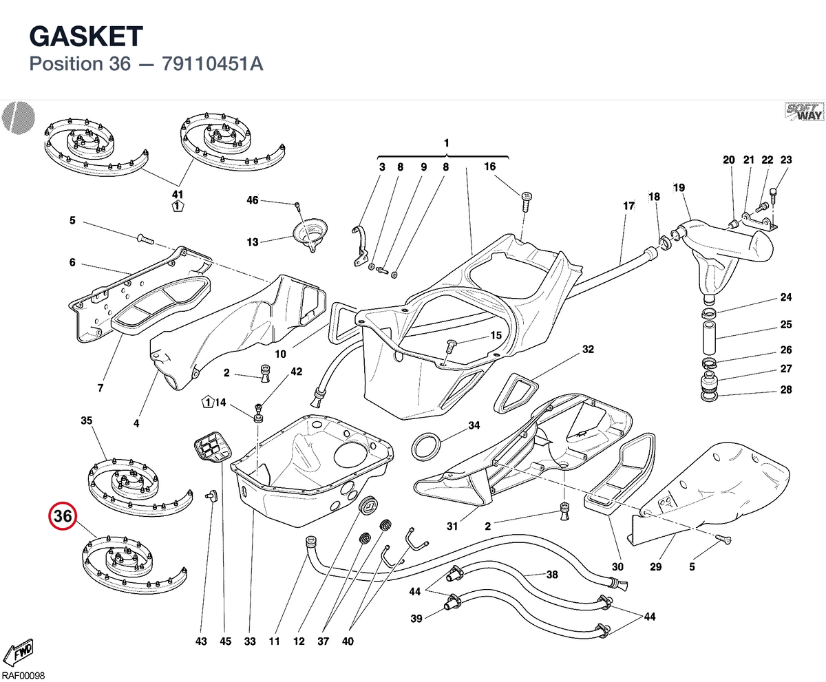GASKET 79110451A diagram position