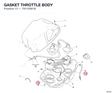 GASKET THROTTLE BODY 79110581B diagram position