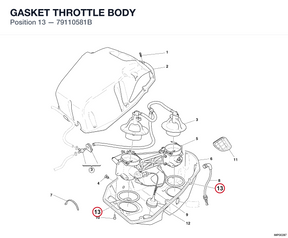 GASKET THROTTLE BODY 79110581B diagram position