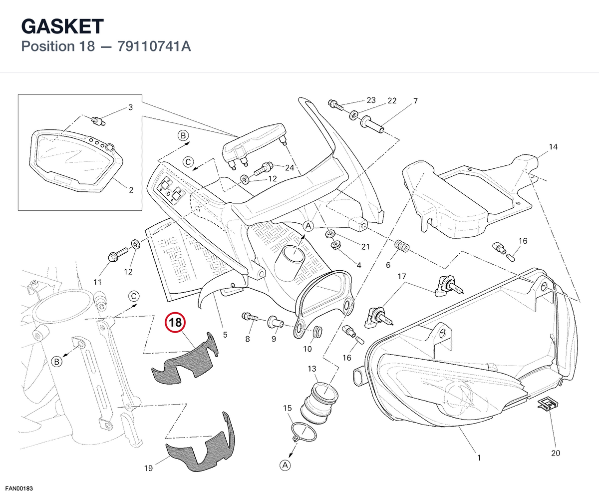 GASKET 79110741A diagram position