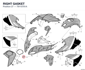 RIGHT GASKET 79110781A diagram position