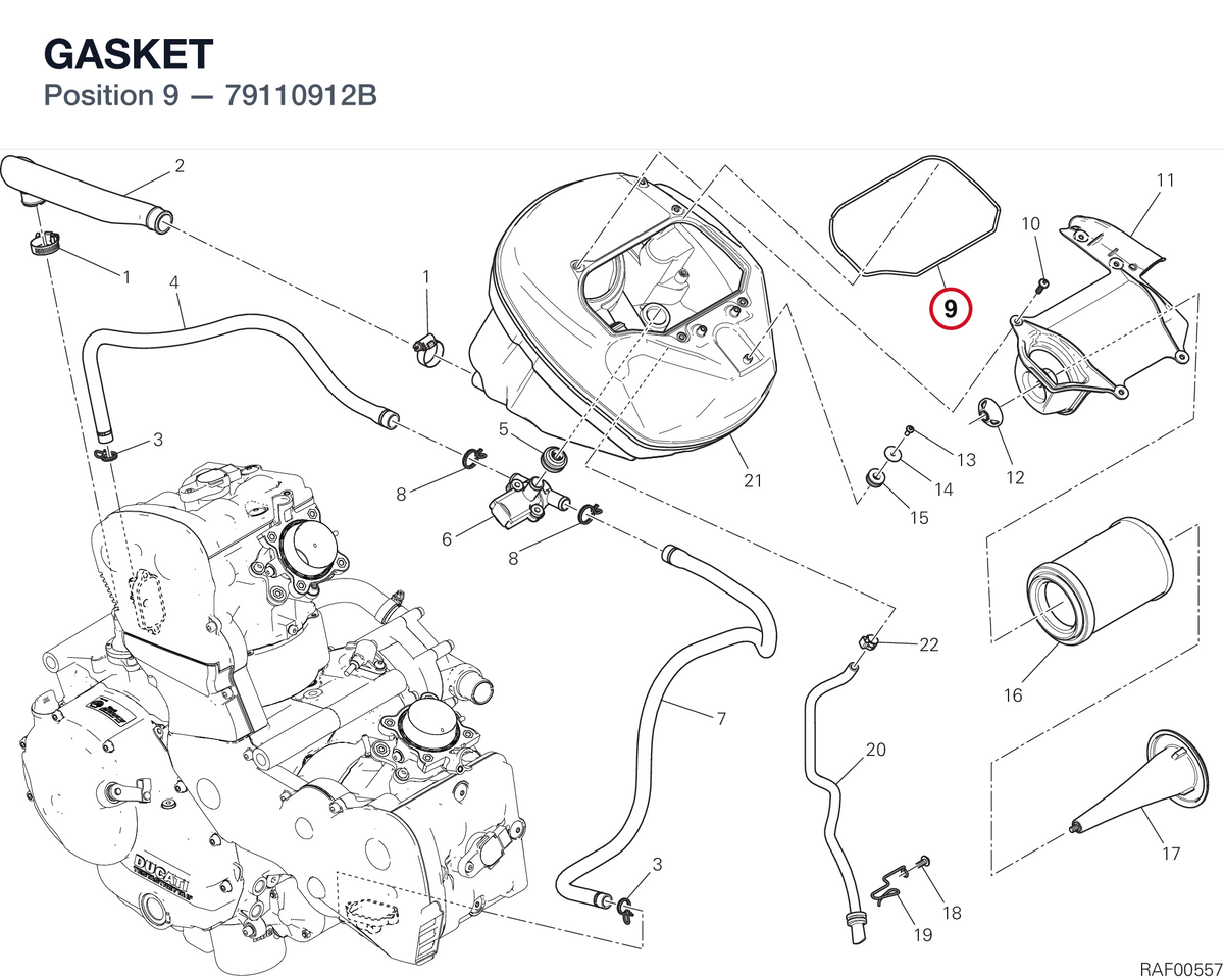 GASKET 79110912B diagram position