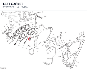 LEFT GASKET 79110931A diagram position