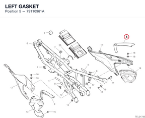 LEFT GASKET 79110961A diagram position