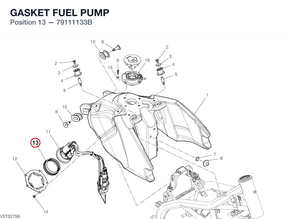GASKET FUEL PUMP 79111133B diagram position
