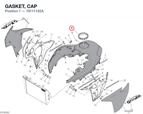 GASKET, CAP 79111182A diagram position