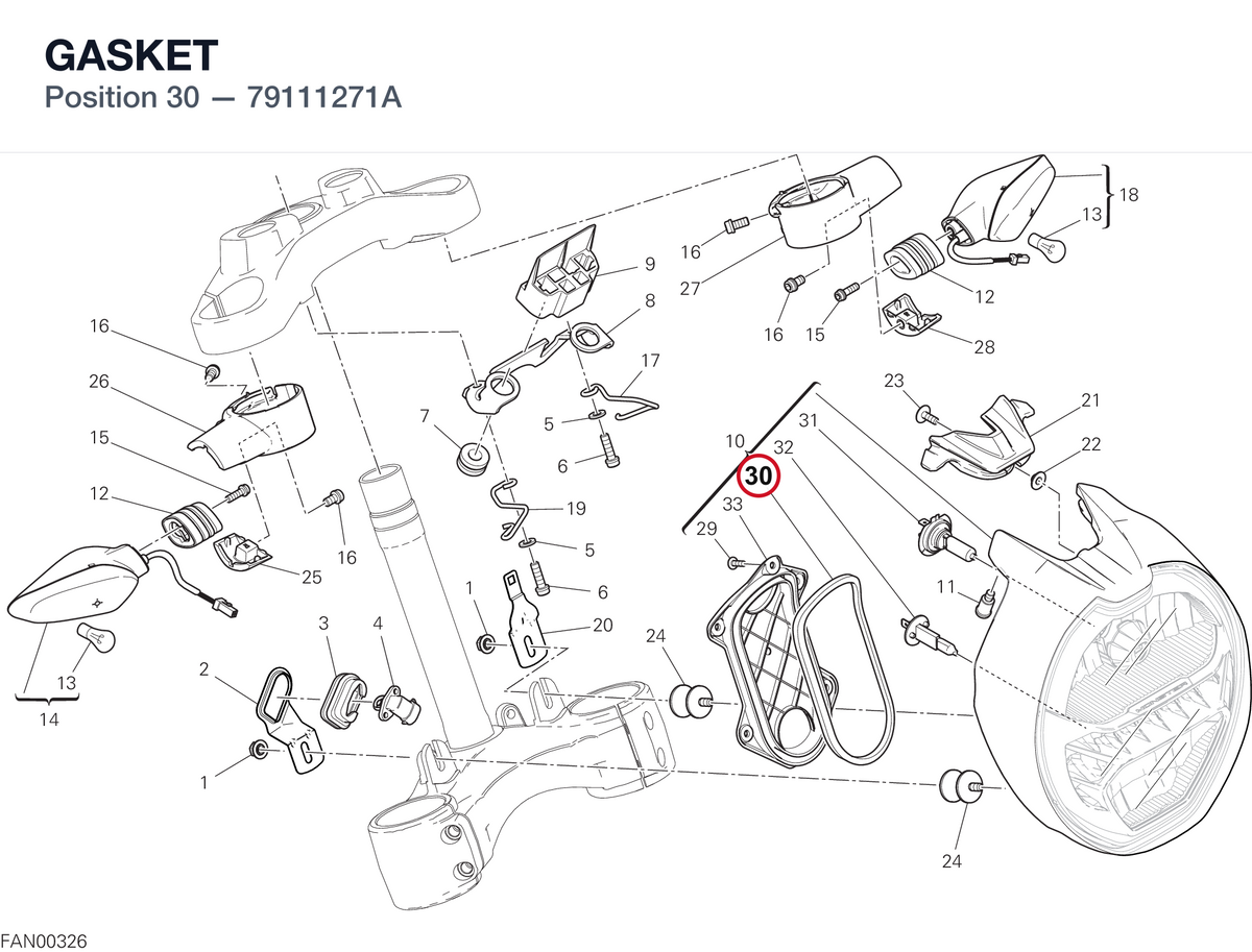 GASKET 79111271A diagram position