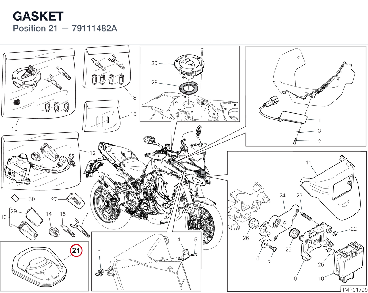 GASKET 79111482A diagram position