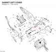 GASKET LEFT COVER 79111531A diagram position