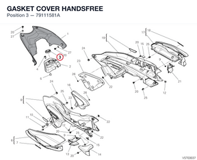 GASKET COVER HANDSFREE 79111581A diagram position