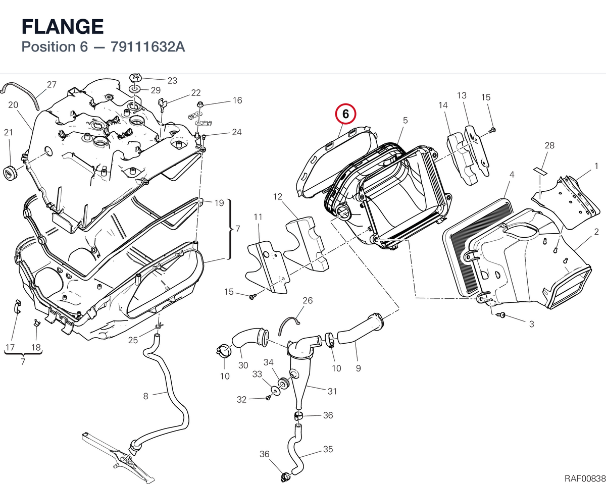 FLANGE 79111632A diagram position