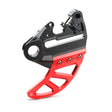 Brake caliper support with brake disc gu