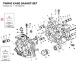 TIMING CASE GASKET SET 79120021A diagram position