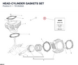 HEAD-CYLINDER GASKETS SET 79120263A diagram position