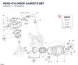 HEAD-CYLINDER GASKETS SET 79120302A diagram position