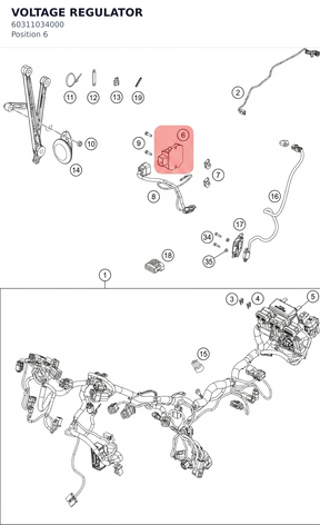 Diagram preview: VOLTAGE REGULATOR (60311034000)