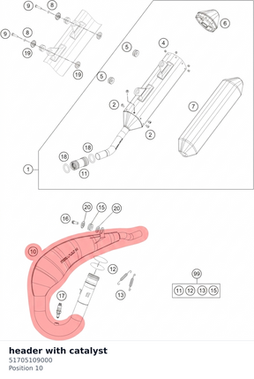 Diagram preview: header with catalyst (51705109000)